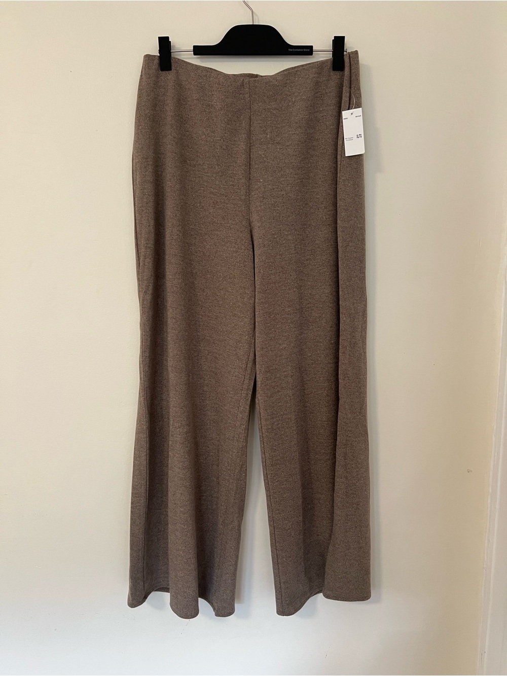 Sleeveless Knit Tank and Wide-Leg Pants Two Piece Set in Taupe Brown - Picture 3 of 10